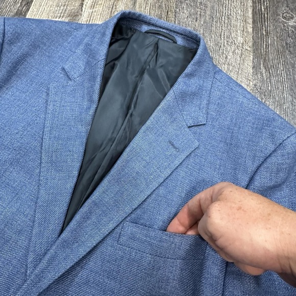 Rodd and Gunn Original Fit Sport Coat Mens L Two-Button Casual Jacket Blue Linen - Picture 5 of 16